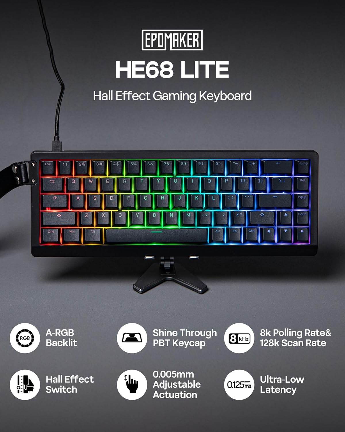 EPOMAKER HE68 Lite Hall Effect Keyboard - AHW Store