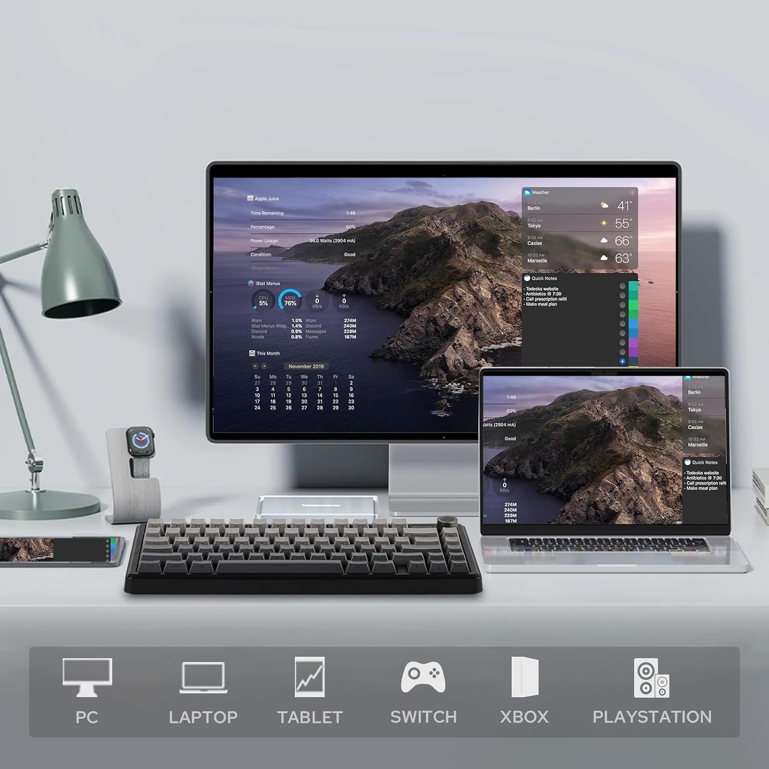 EPOMAKER X Aula F75 MAX Wireless Mechanical Keyboard with TFT Screen and Knob, Gasket Gaming Keyboar - AHW Store