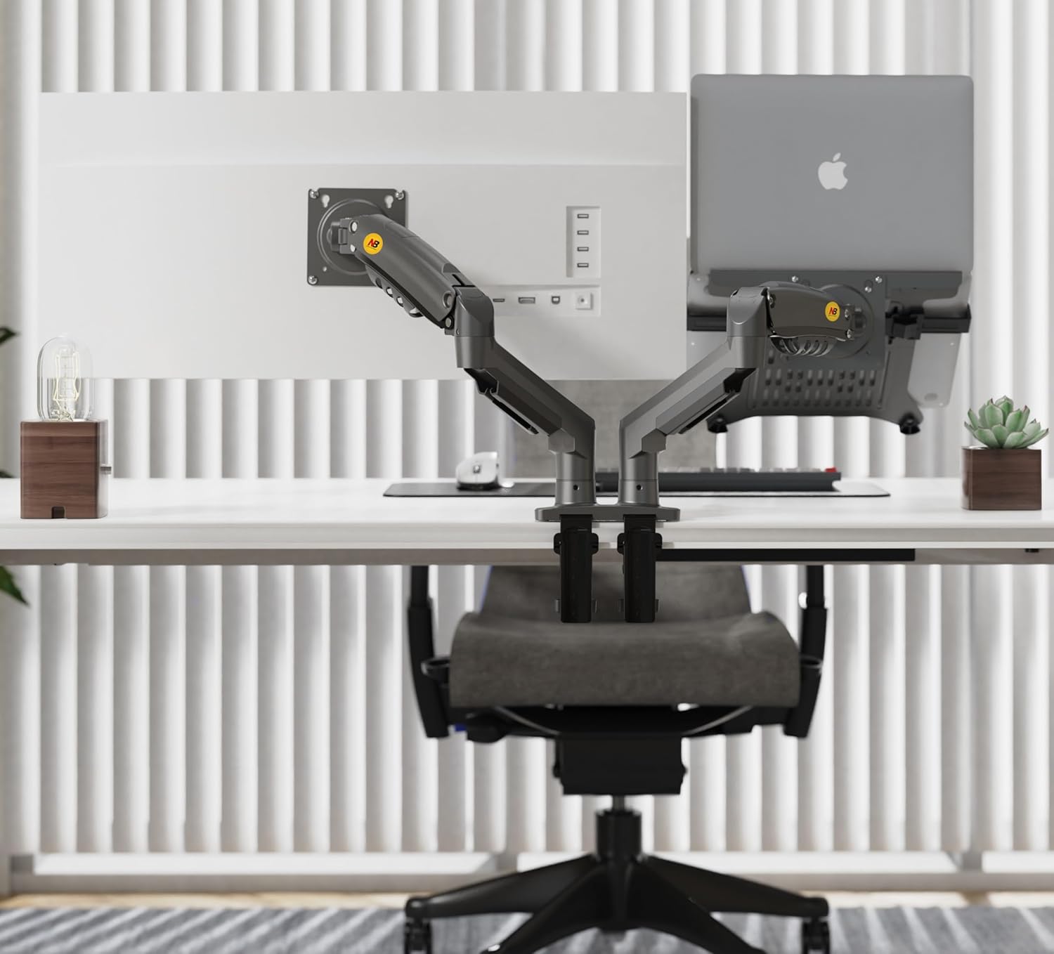 ergoflex North Bayou Nb F160 - FP Dual Arm 17 - 27 Monitor Holder And Laptop Stand - AHW Store