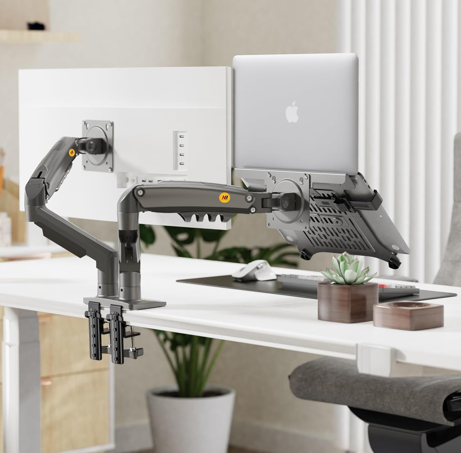ergoflex North Bayou Nb F160 - FP Dual Arm 17 - 27 Monitor Holder And Laptop Stand - AHW Store