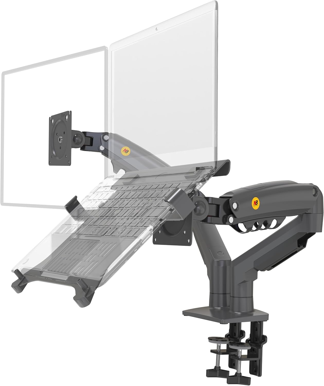 ergoflex North Bayou Nb F160 - FP Dual Arm 17 - 27 Monitor Holder And Laptop Stand - AHW Store