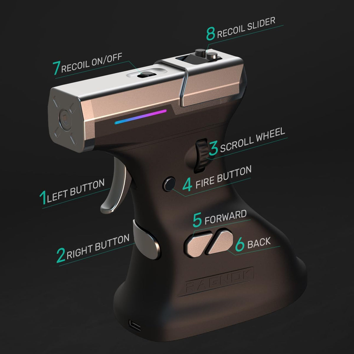 ErgoStrike7 FPS Gaming Mouse USB Wired - AHW Store