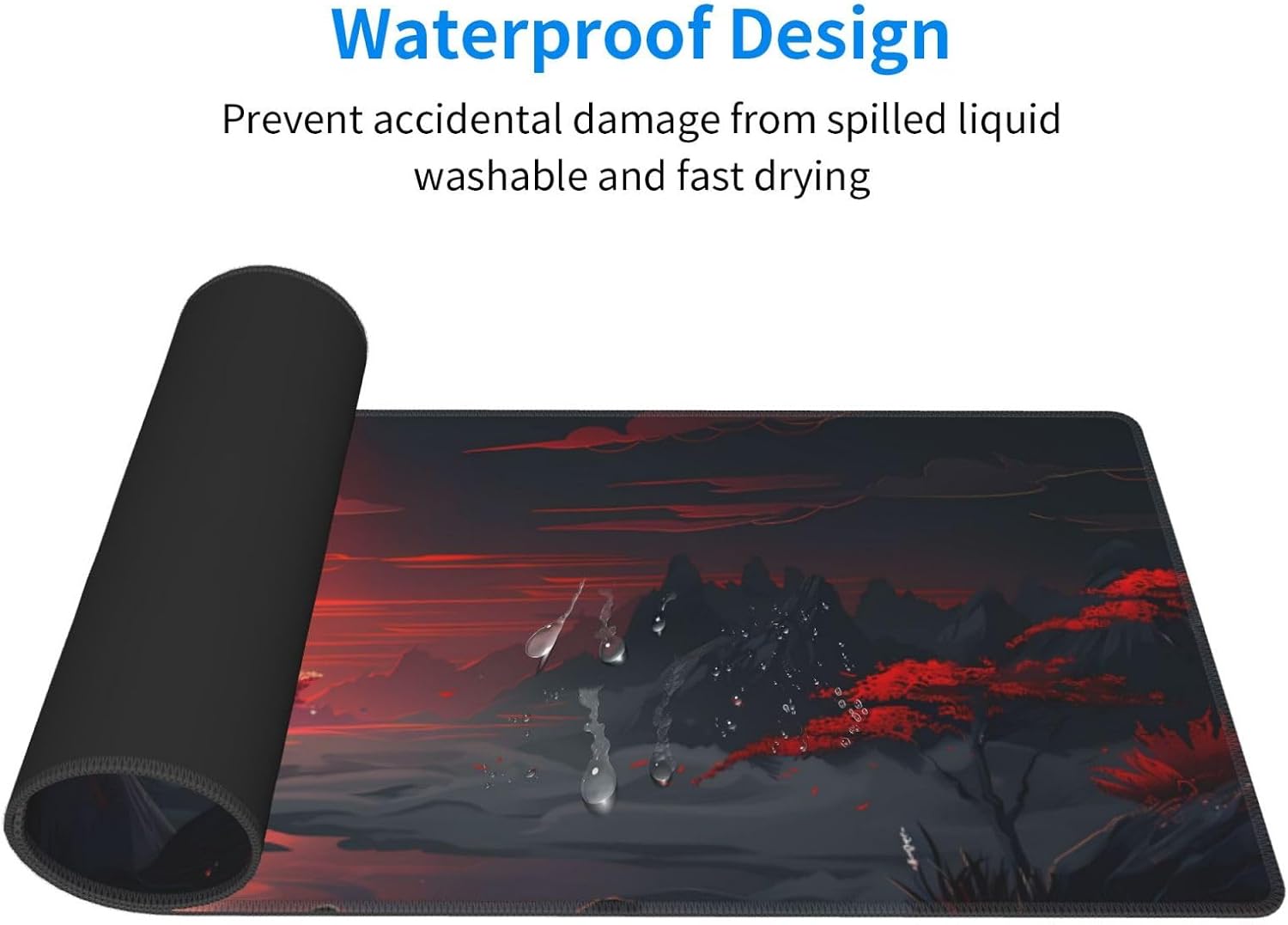 Extended Gaming Mouse Pad 31.5x11.8in Red - AHW Store