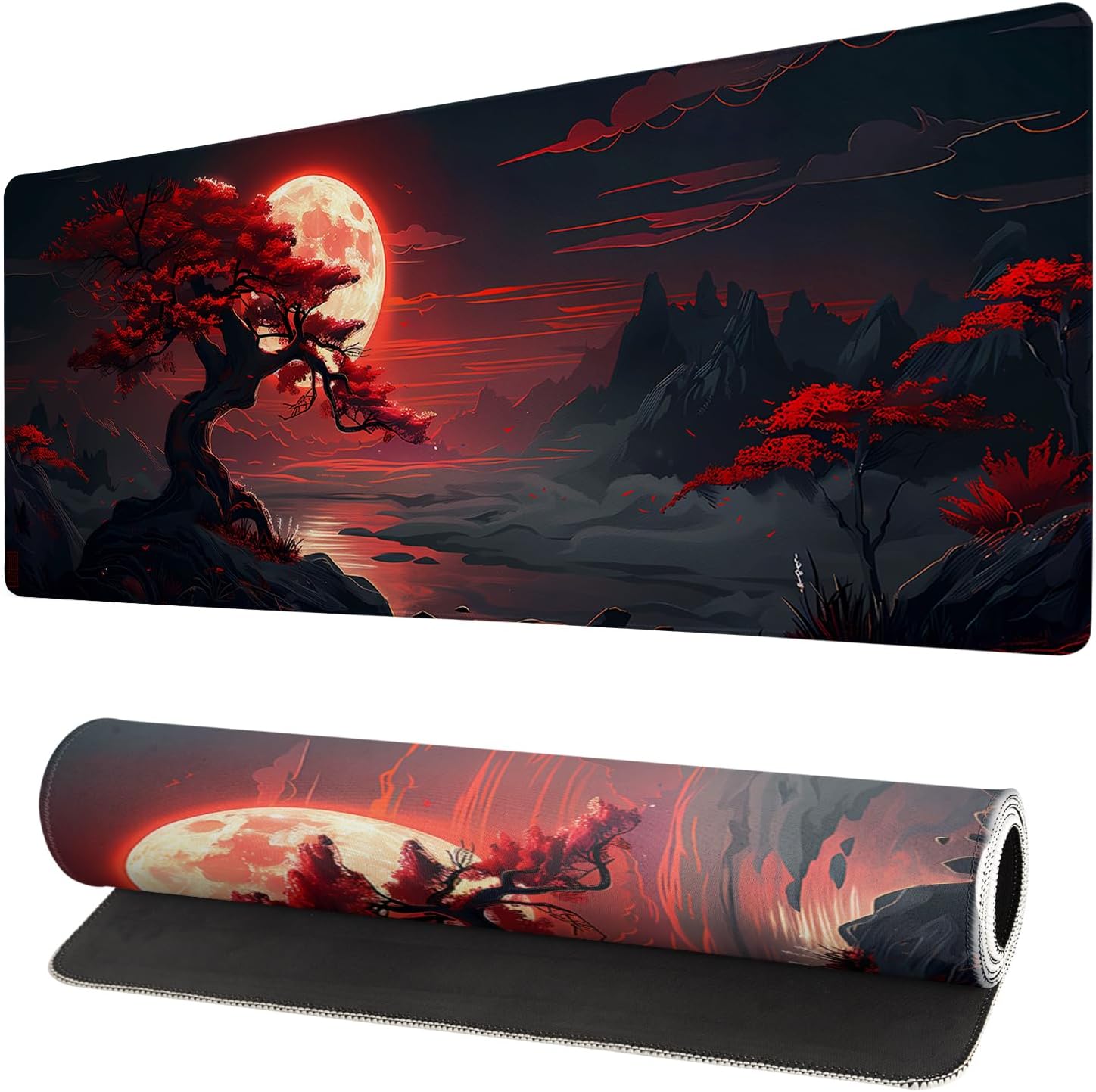 Extended Gaming Mouse Pad 31.5x11.8in Red - AHW Store