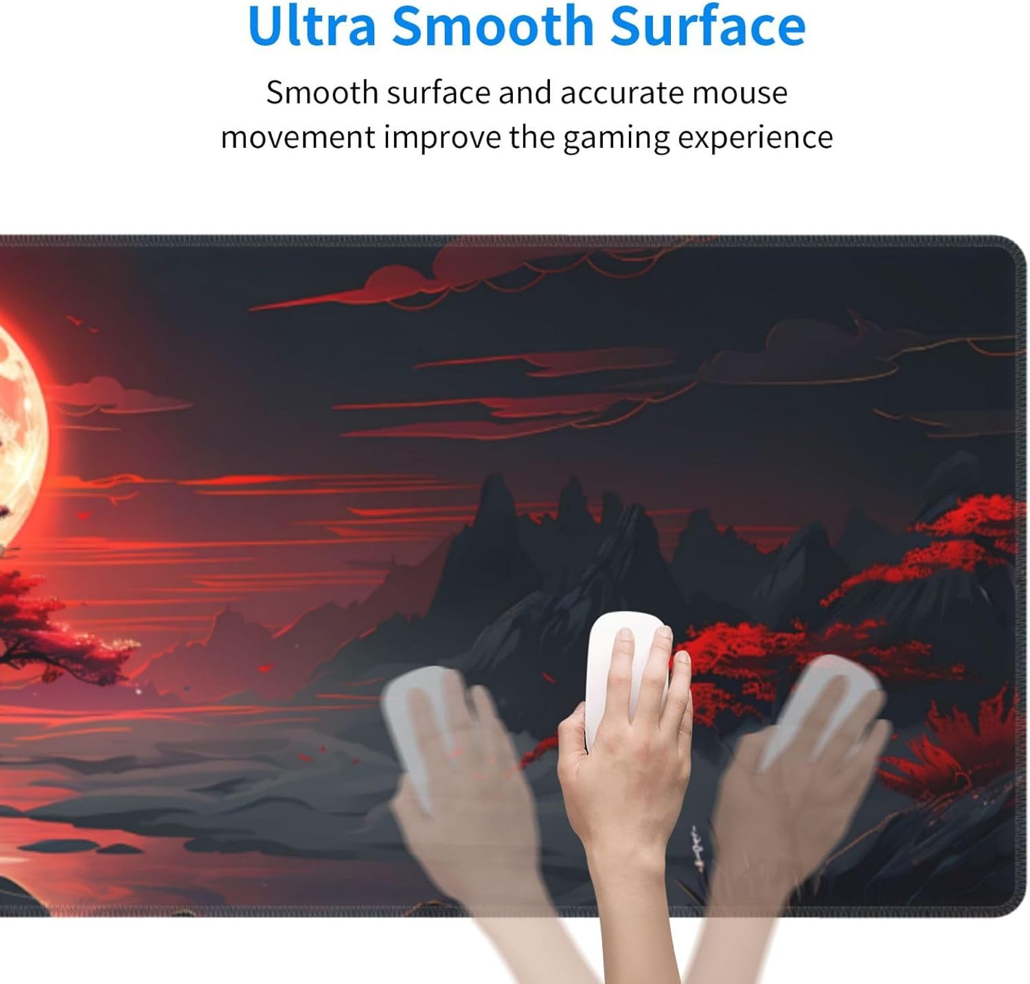 Extended Gaming Mouse Pad 31.5x11.8in Red - AHW Store