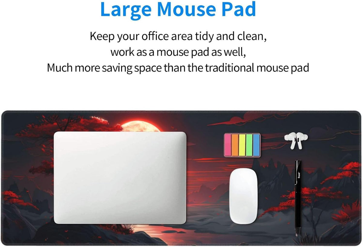 Extended Gaming Mouse Pad 31.5x11.8in Red - AHW Store