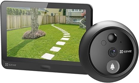 EZVIZ HP4 Video Wireless Doorbell Peephole Viewer 155° 1080p 4.3 Color Screen Night Vision Up to 3m - AHW Store