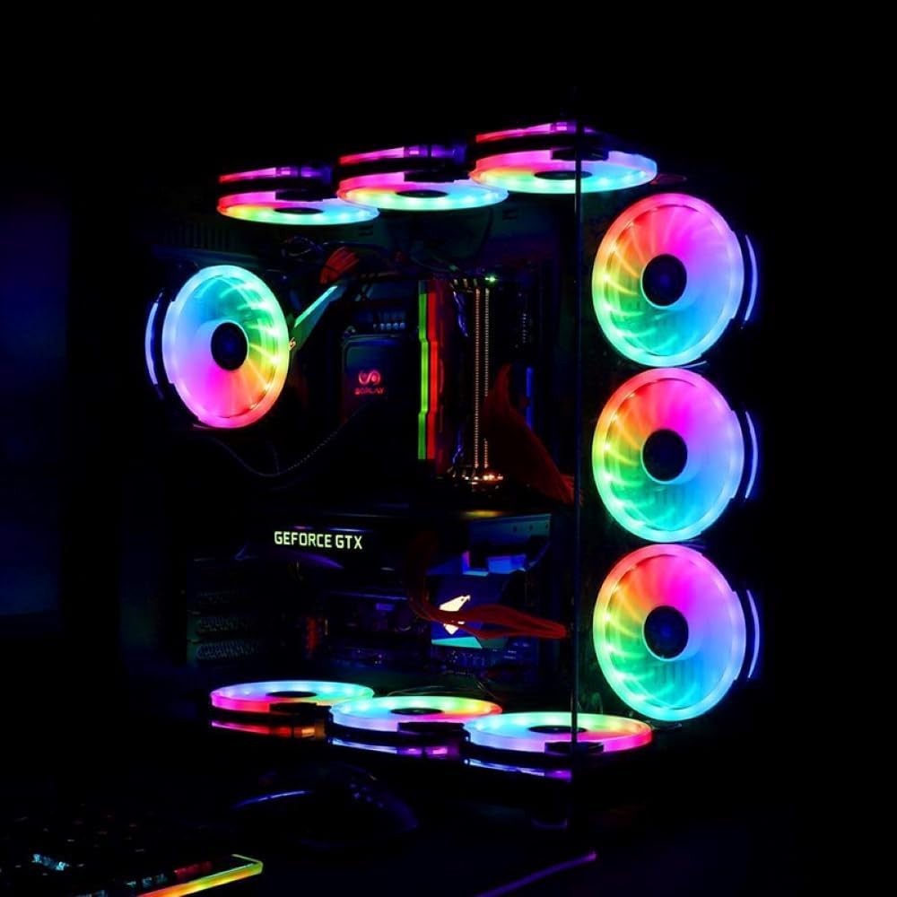 F2089 RGB LED 120mm Case Fan - 1500 RPM High Airflow Quiet Cooling Fan - AHW Store