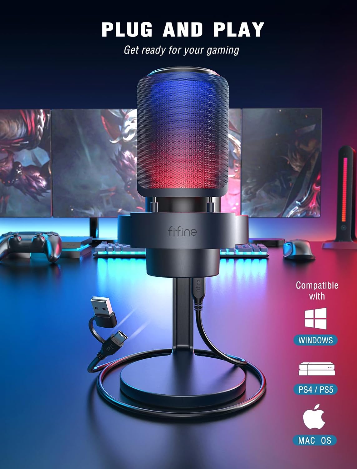 FIFINE A8 USB Gaming Microphone - AHW Store