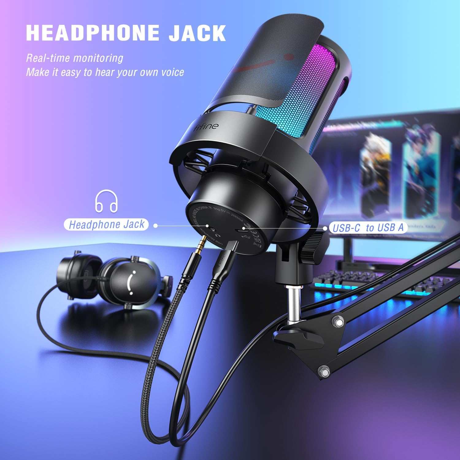 FIFINE A8T Gaming USB Microphone Kit - AHW Store