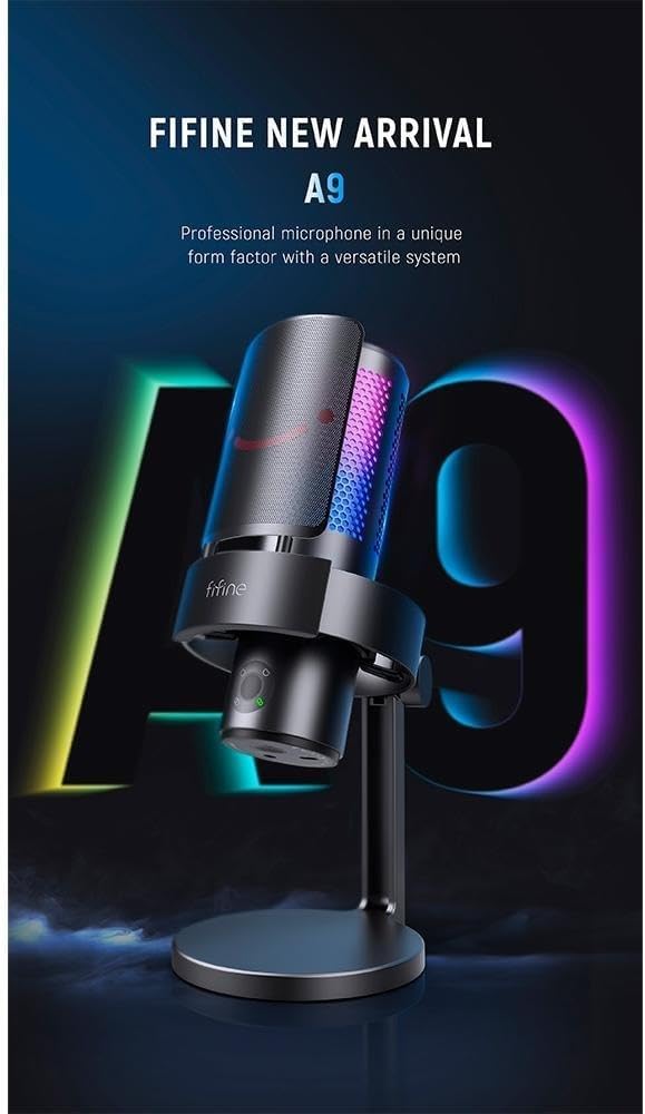 Fifine A9 USB RGB Desktop Microphone - AHW Store