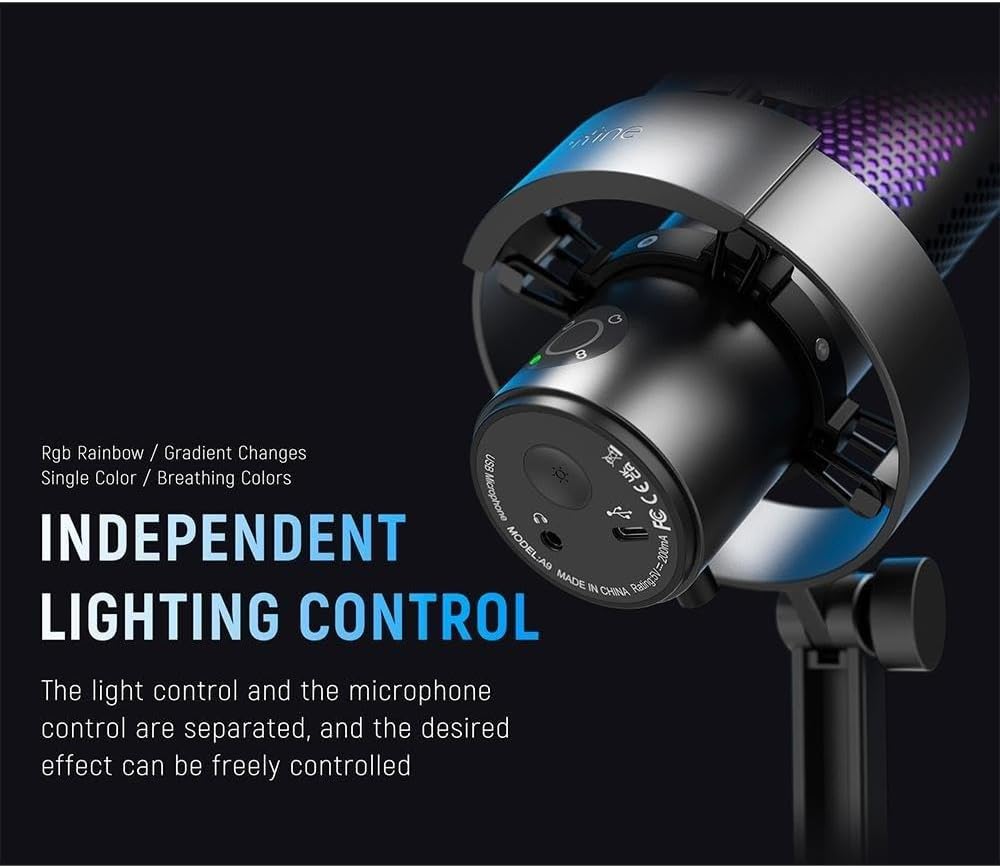 Fifine A9 USB RGB Desktop Microphone - AHW Store