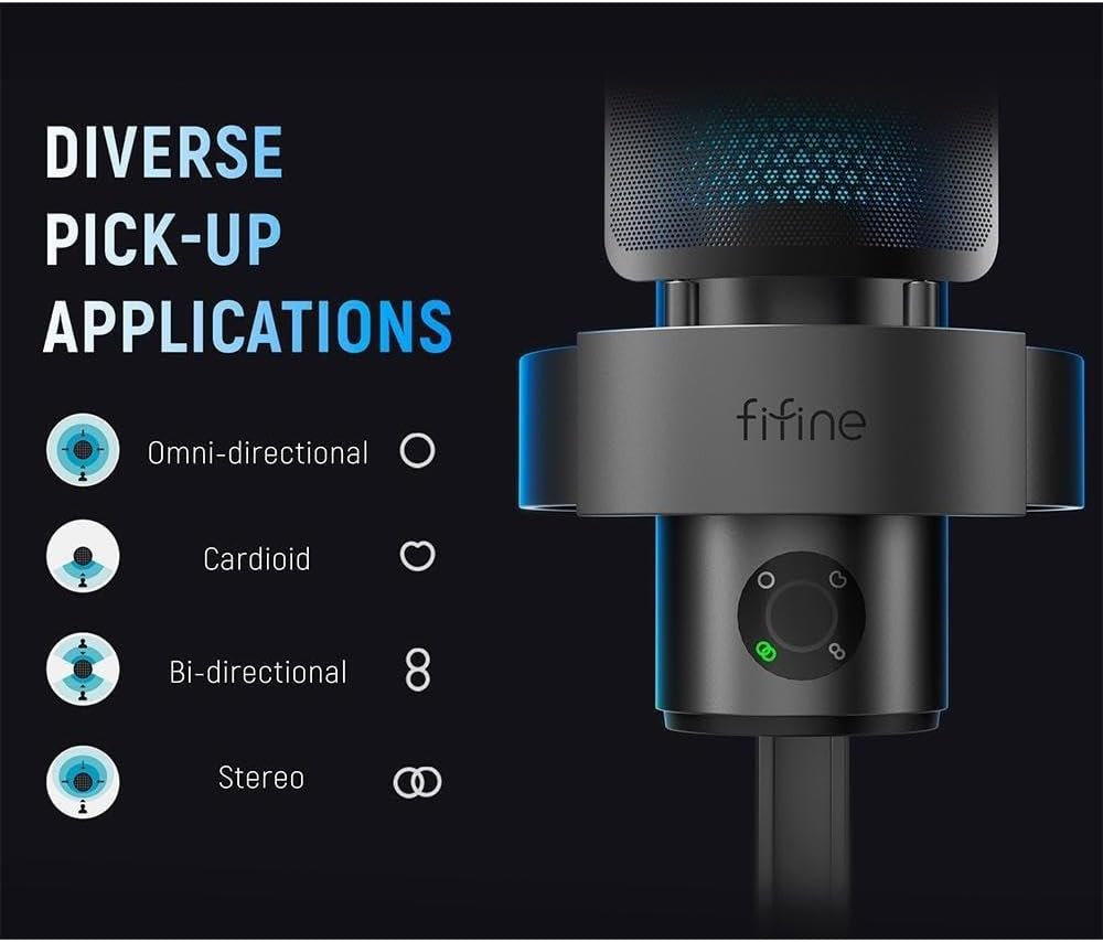 Fifine A9 USB RGB Desktop Microphone - AHW Store