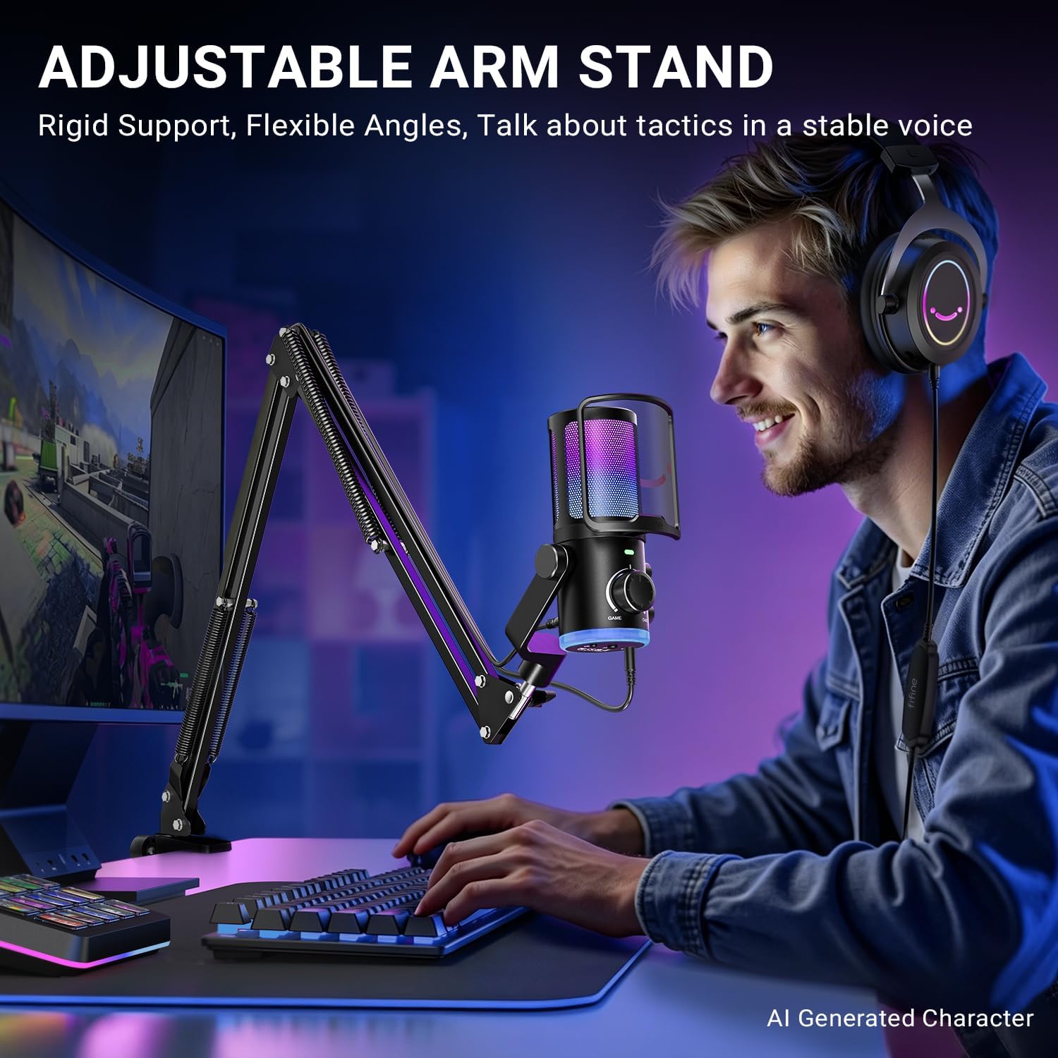 FIFINE AM6T USB Gaming Microphone Kit - AHW Store