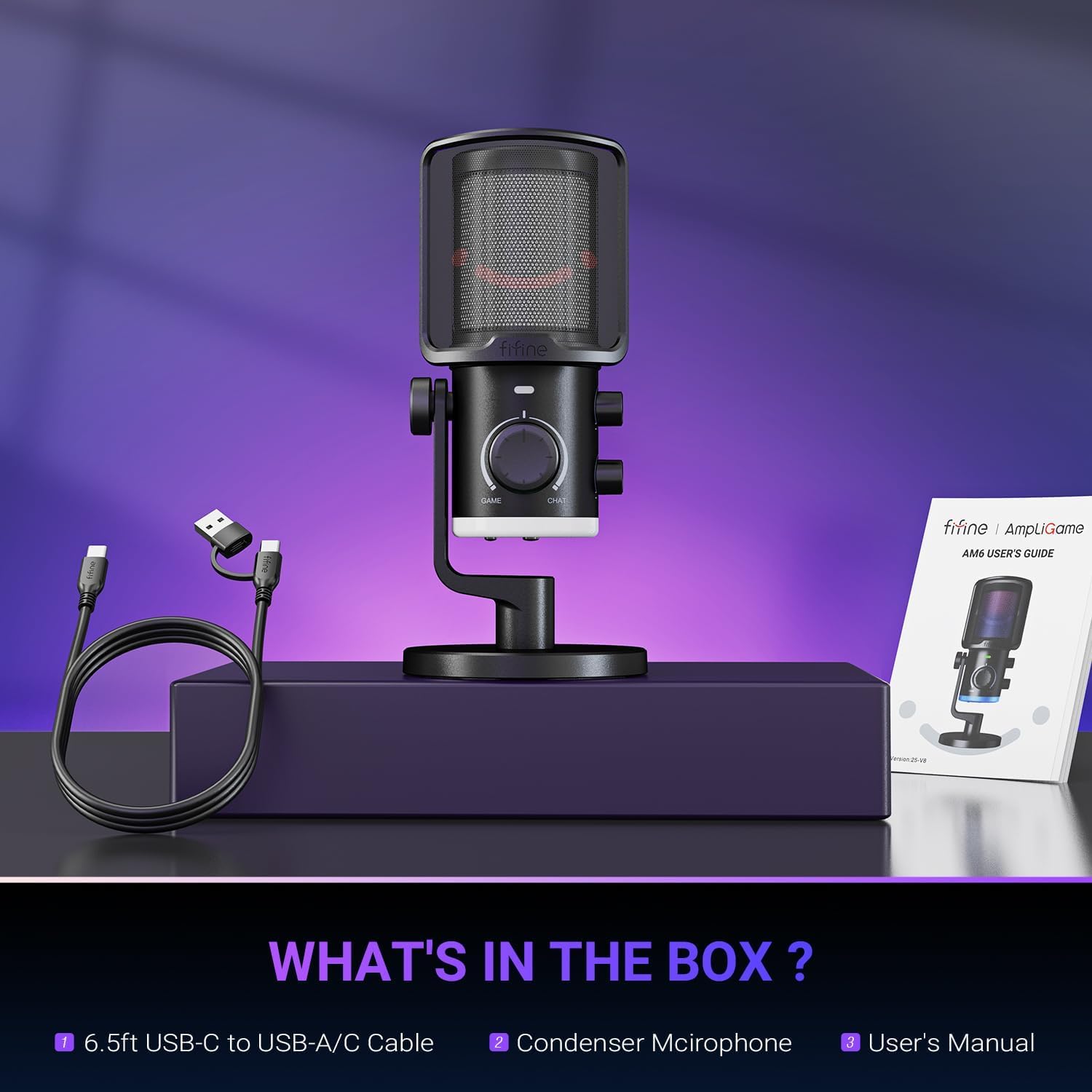 FIFINE AMPLIGAME USB Gaming Microphone - AHW Store