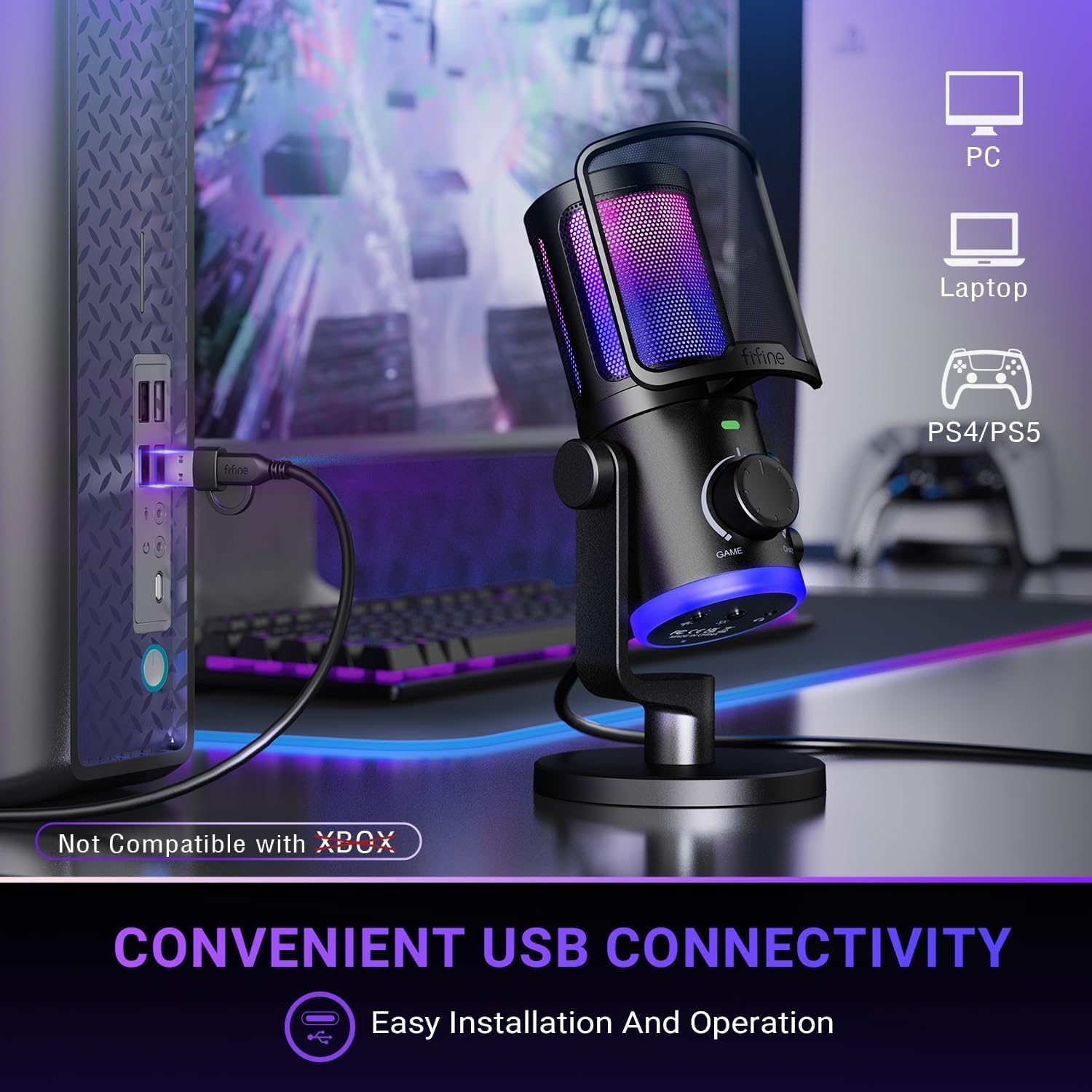 FIFINE AMPLIGAME USB Gaming Microphone - AHW Store