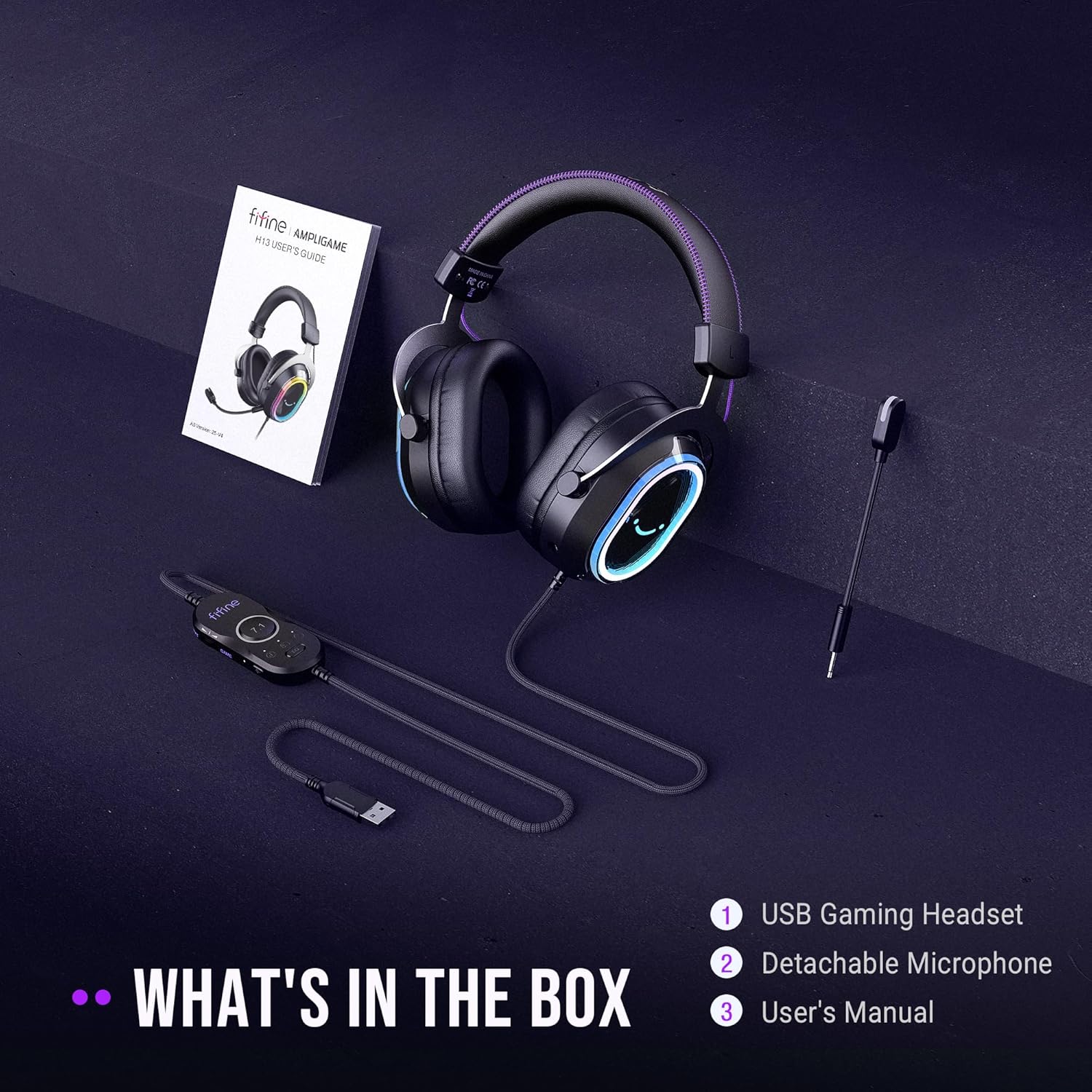 FIFINE H13BP Wired USB Over-Ear Gaming Headset - AHW Store