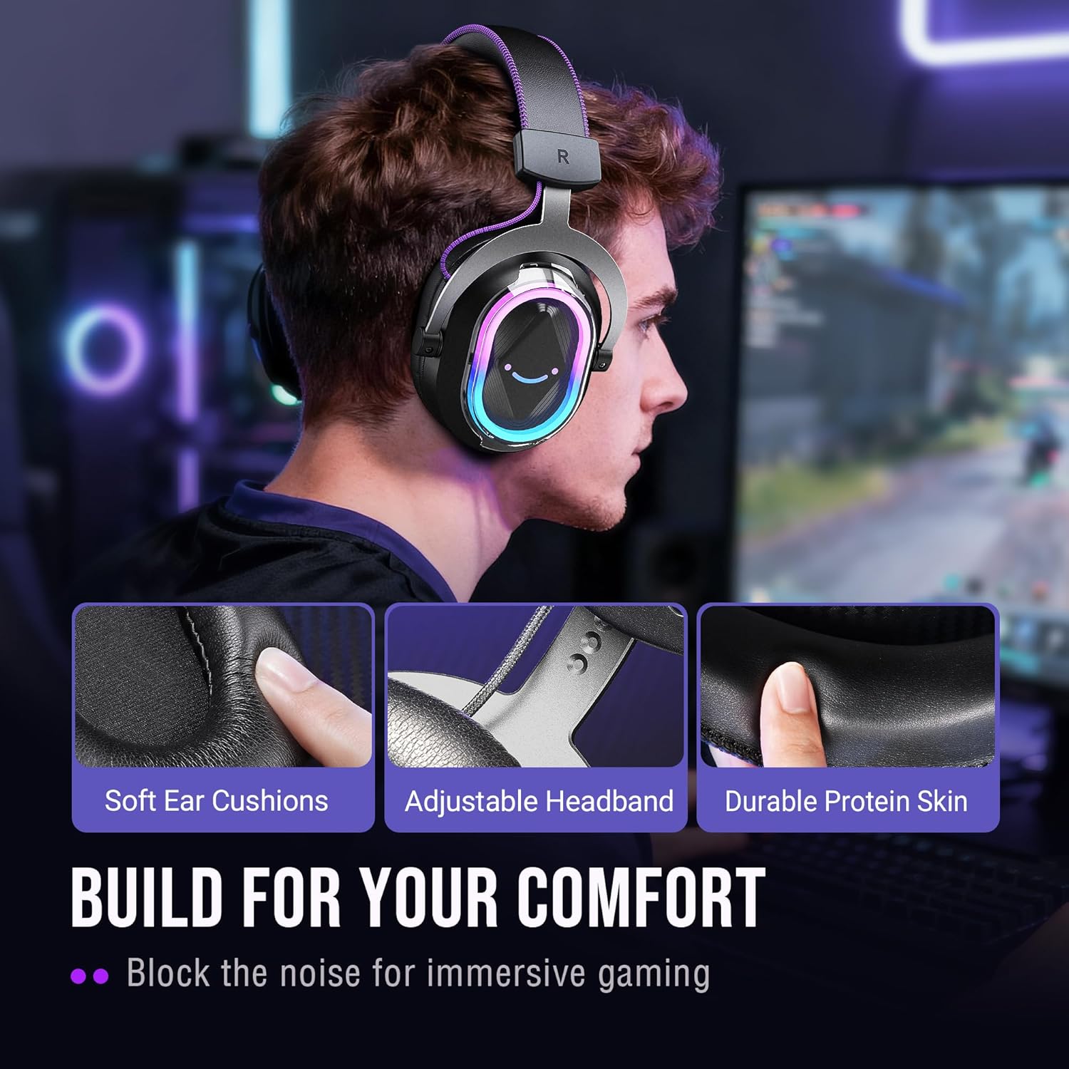 FIFINE H13BP Wired USB Over-Ear Gaming Headset - AHW Store