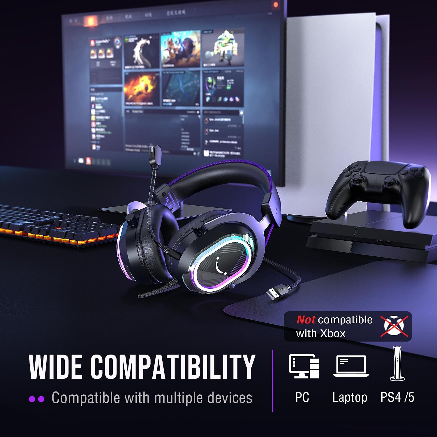 FIFINE H13BP Wired USB Over-Ear Gaming Headset - AHW Store