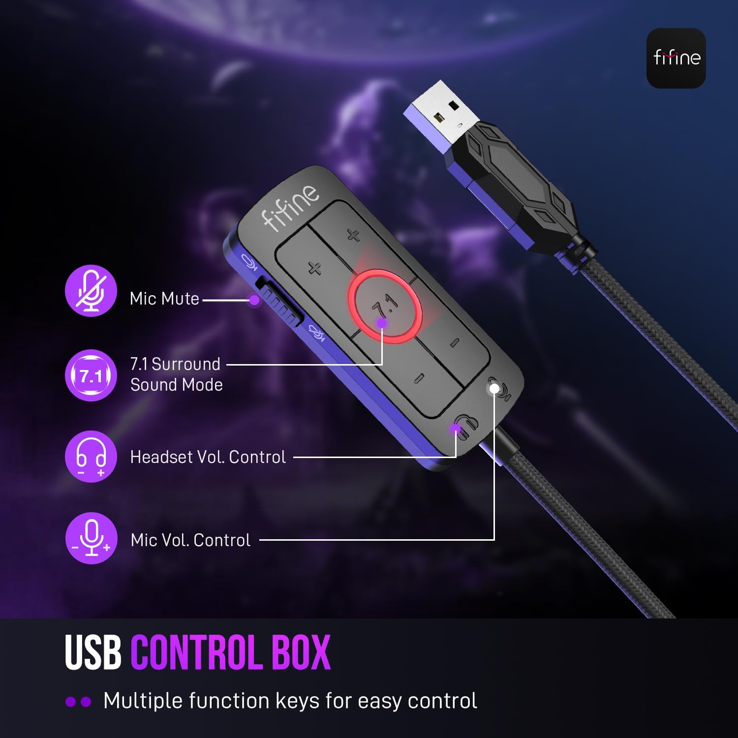 FIFINE H9 Gaming Headset with 7.1 Surround Sound - AHW Store