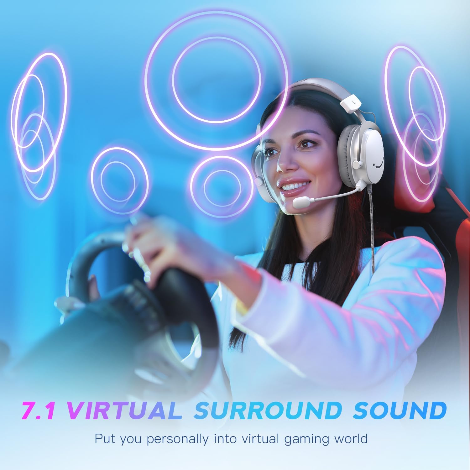 FIFINE H9W Wired Gaming Headset White - AHW Store