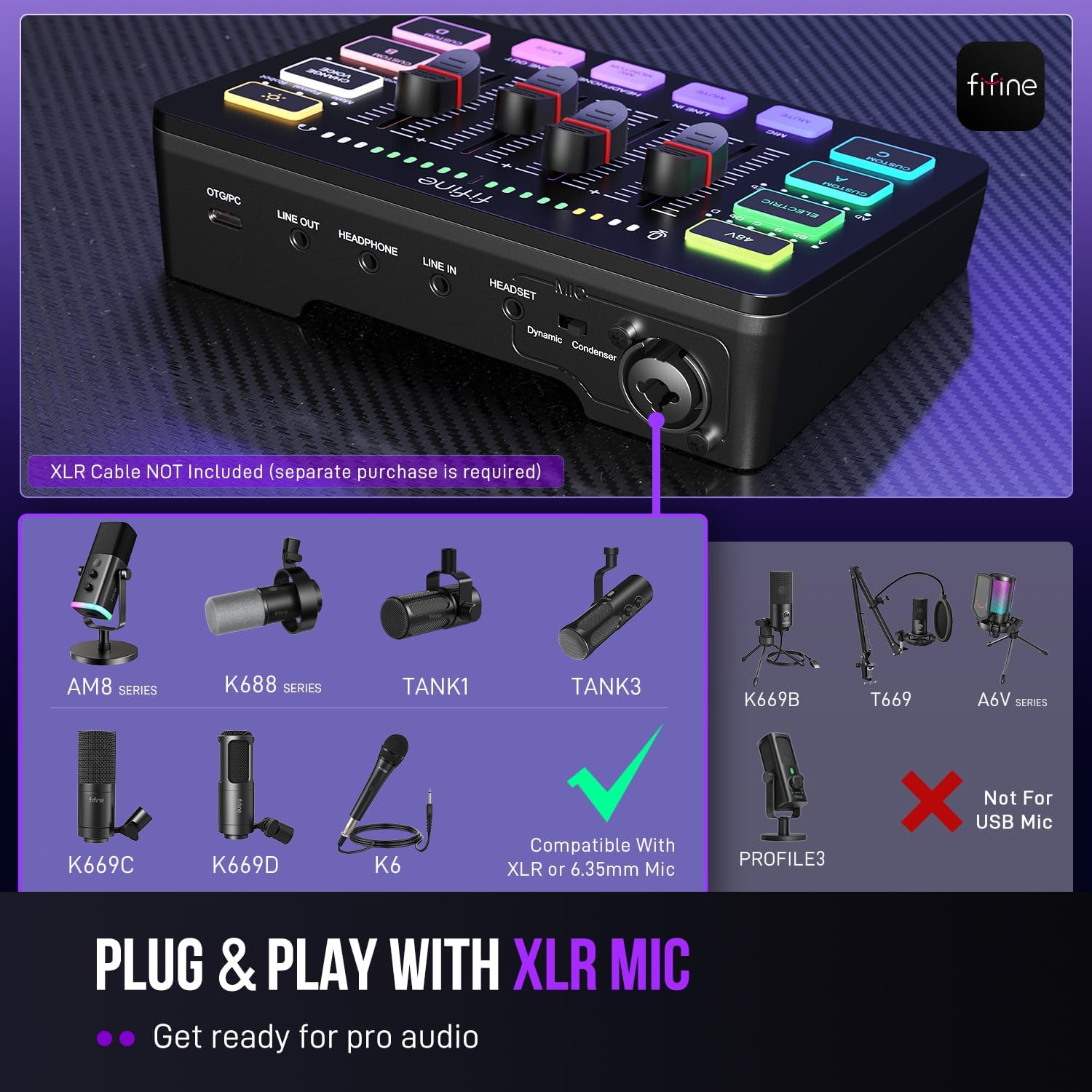 FIFINE SC3 Streaming Audio Mixer - AHW Store
