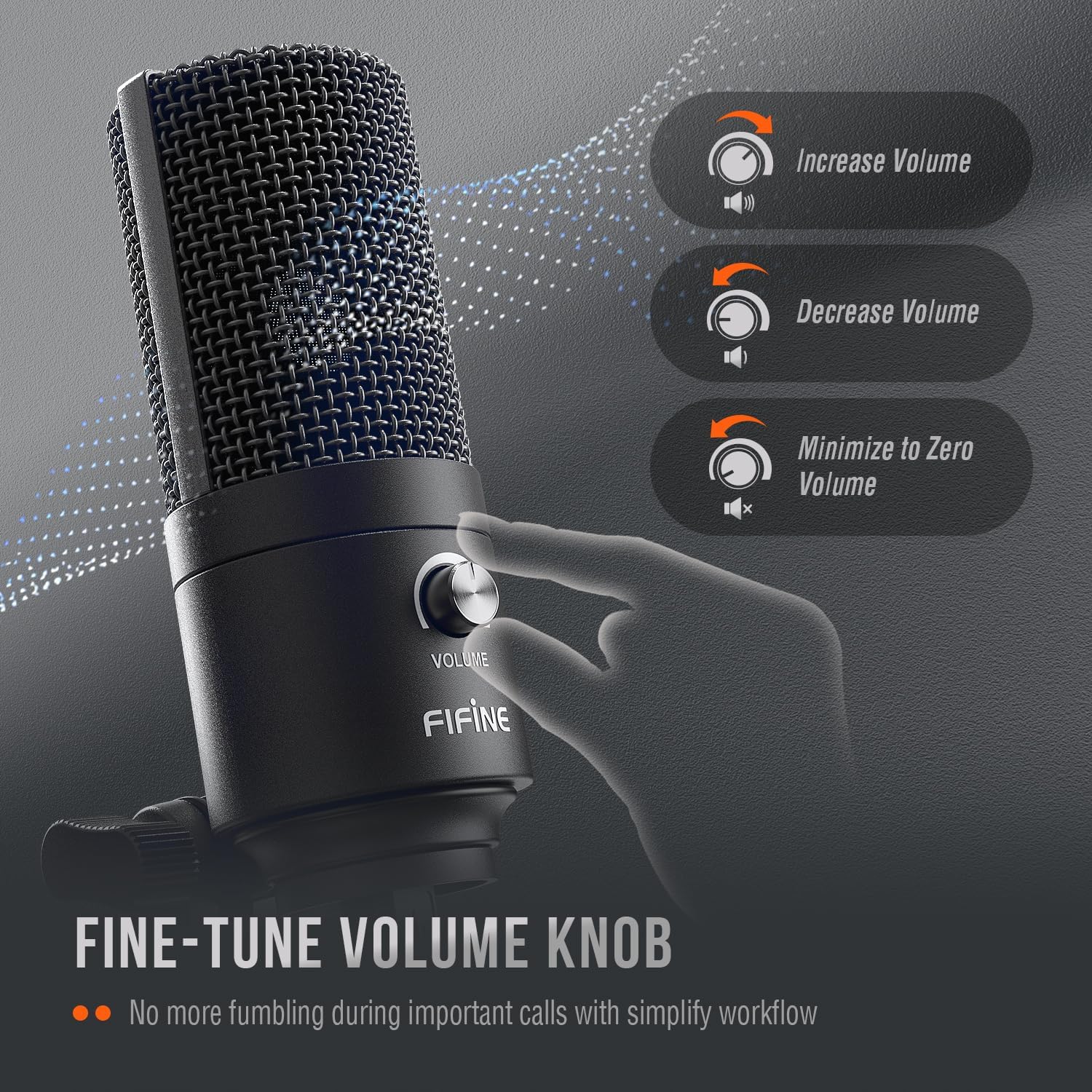 FIFINE USB Microphone, Metal Condenser Recording Microphone for Laptop MAC or Windows Cardioid Studi - AHW Store