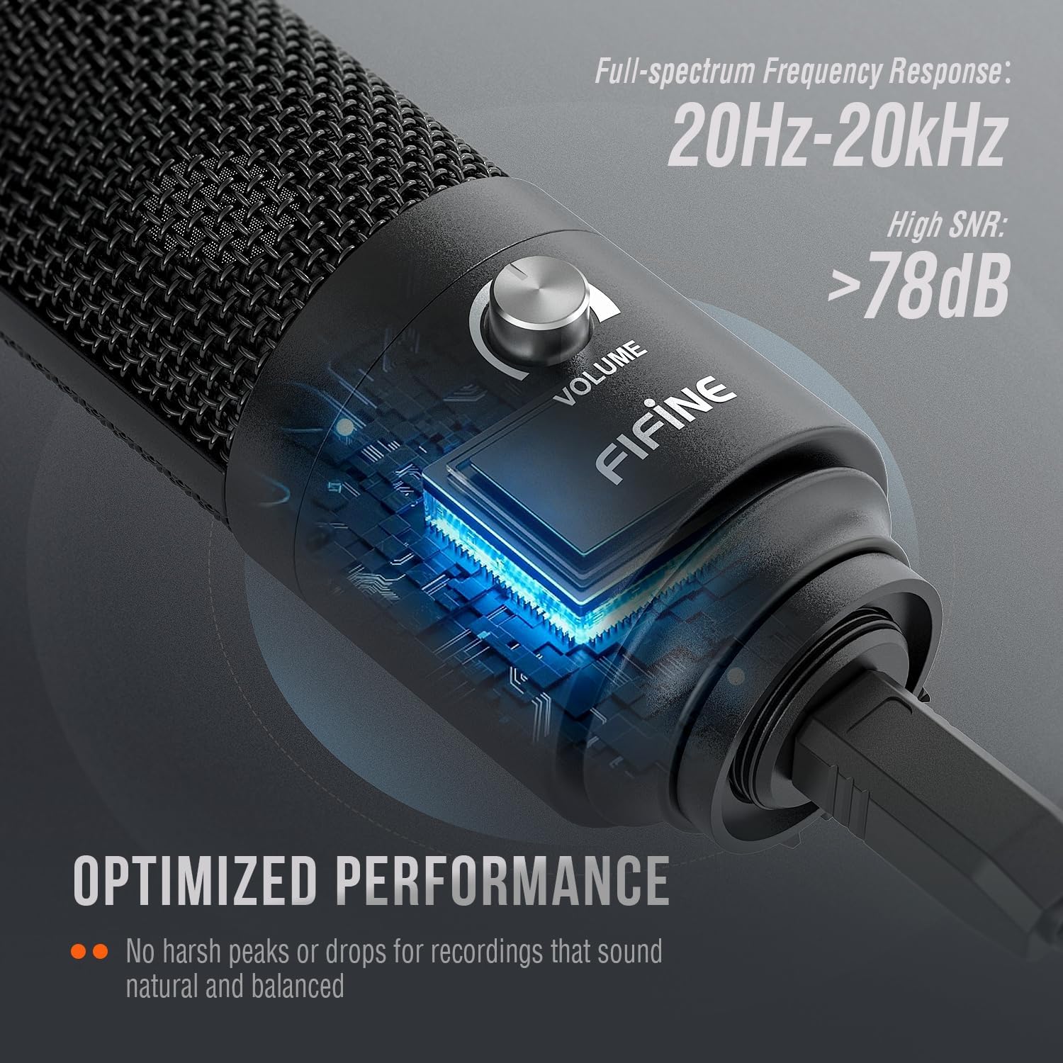 FIFINE USB Microphone, Metal Condenser Recording Microphone for Laptop MAC or Windows Cardioid Studi - AHW Store