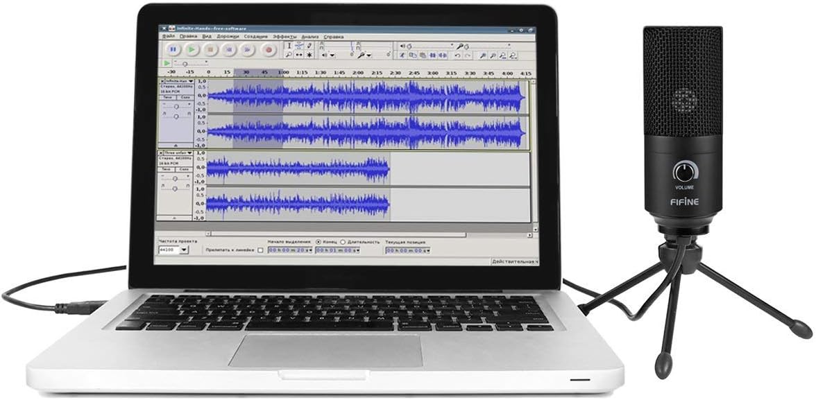 FIFINE USB Microphone, Metal Condenser Recording Microphone for Laptop MAC or Windows Cardioid Studi - AHW Store