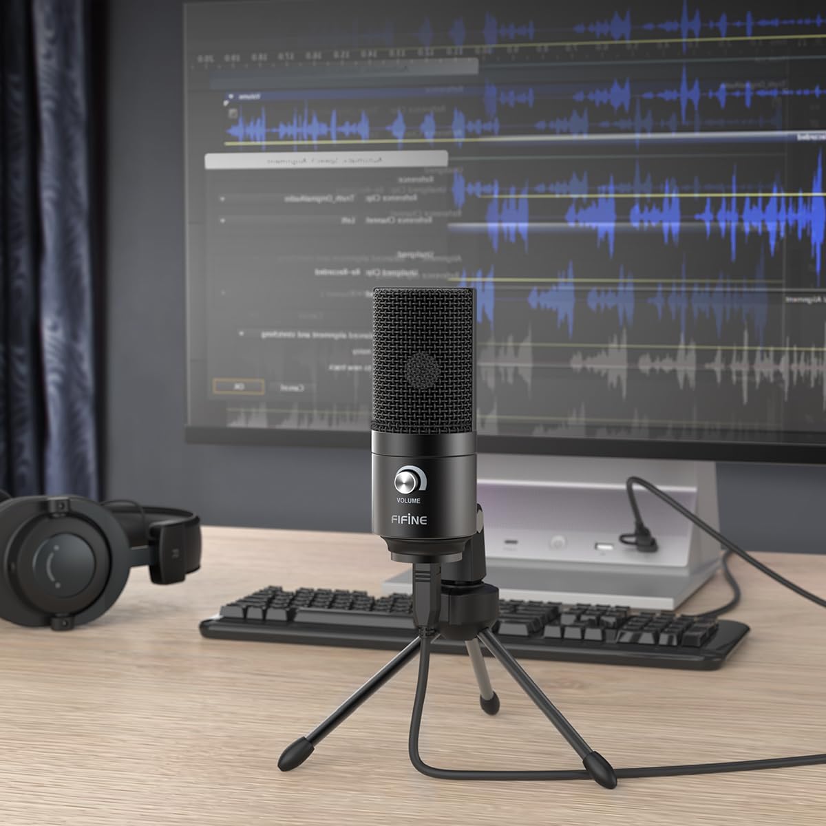 FIFINE USB Microphone, Metal Condenser Recording Microphone for Laptop MAC or Windows Cardioid Studi - AHW Store