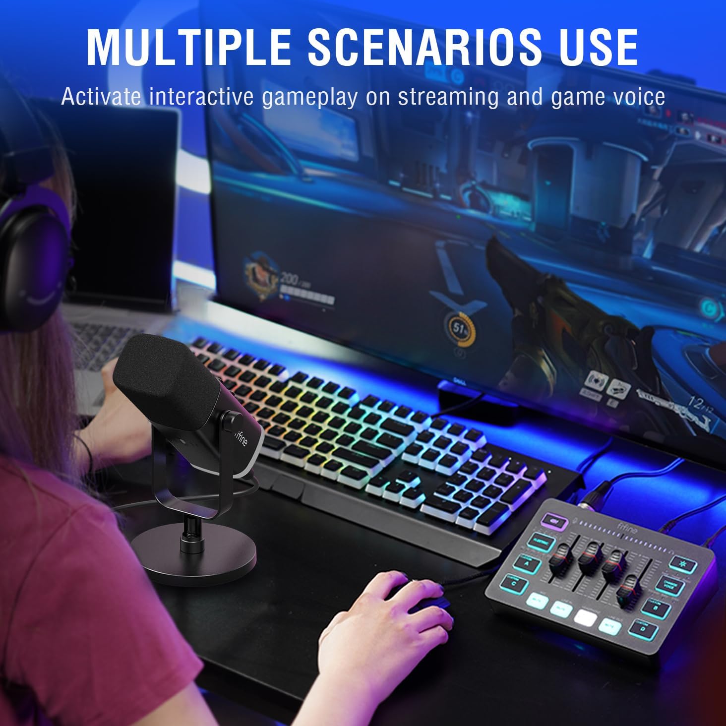 FIFINE XLR/USB Gaming Microphone Set - AHW Store