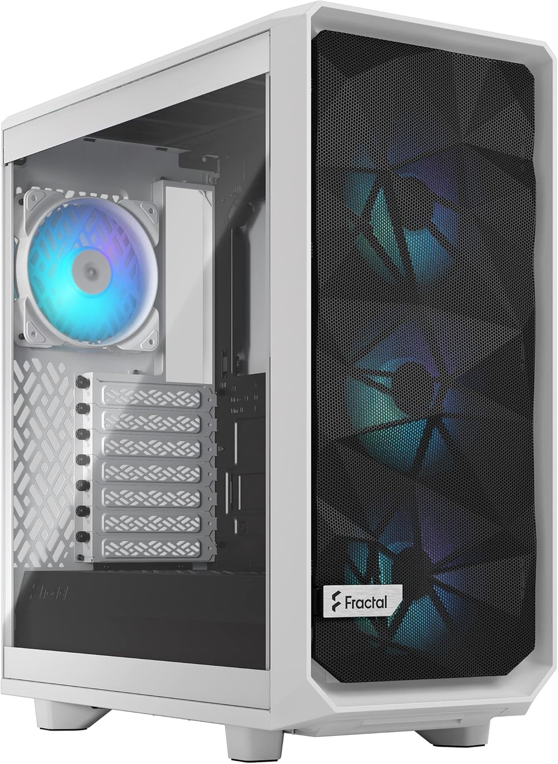 Fractal Design Meshify 2 Compact White TG Clear tint - RGB - AHW Store