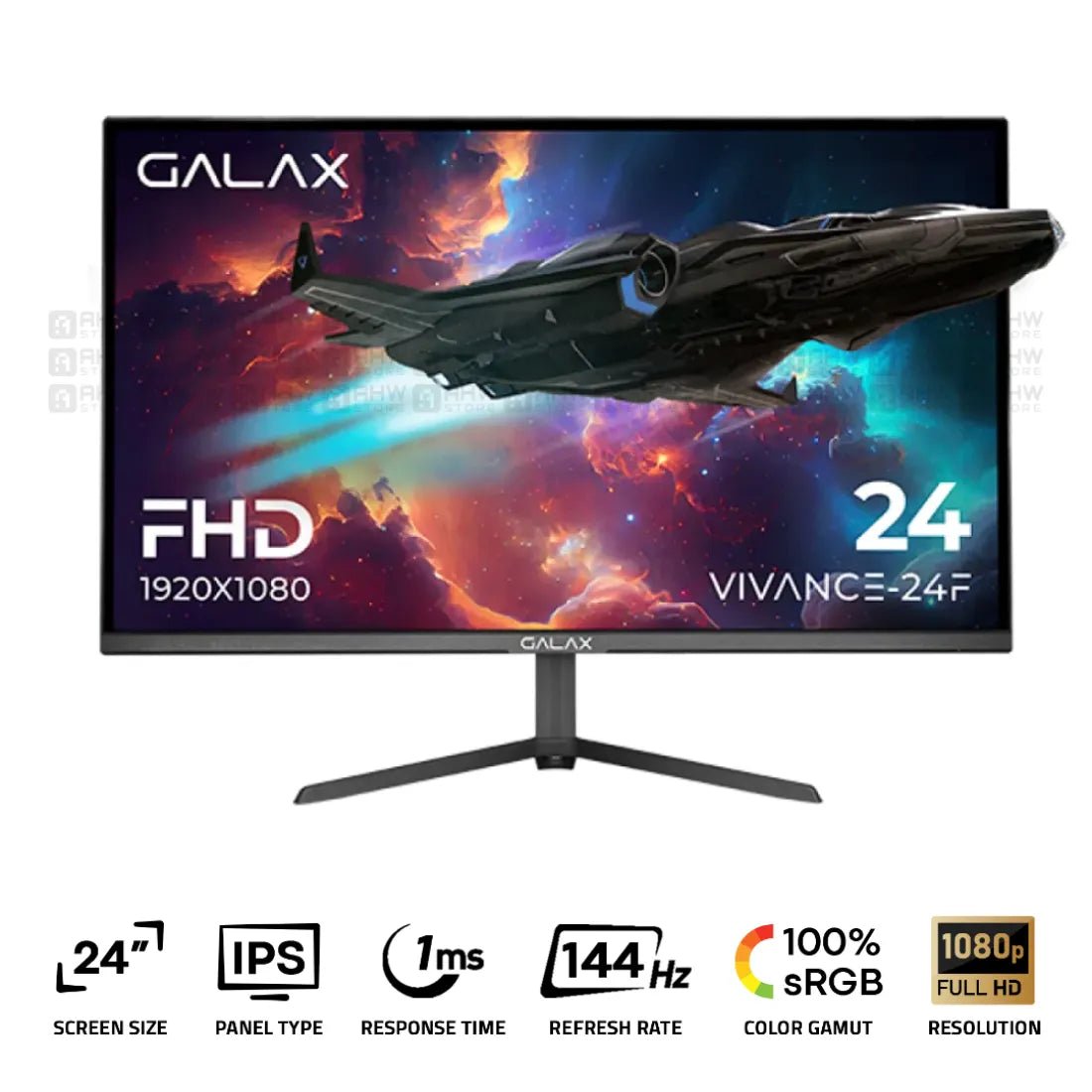 GALAX Vivance - 24F Gaming Monitor 24 Inch Fast IPS FHD 144Hz 1ms Black - AHW Store