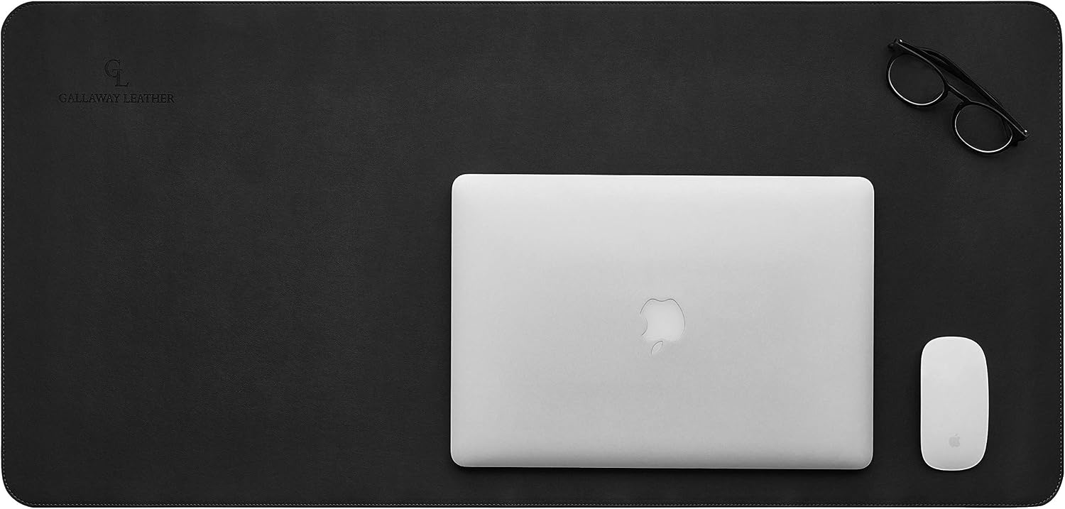 Gallaway Leather Black Desk Pad 92x92cm - AHW Store