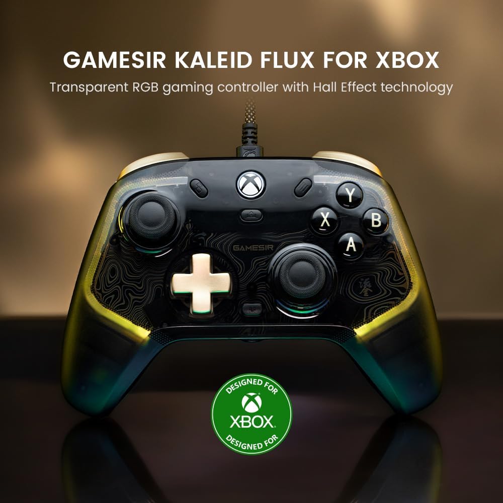 GameSir kaleid Flux Xbox Controller PC Controller Wired Skeleton Hall Effect Stick & Trigger with RG - AHW Store