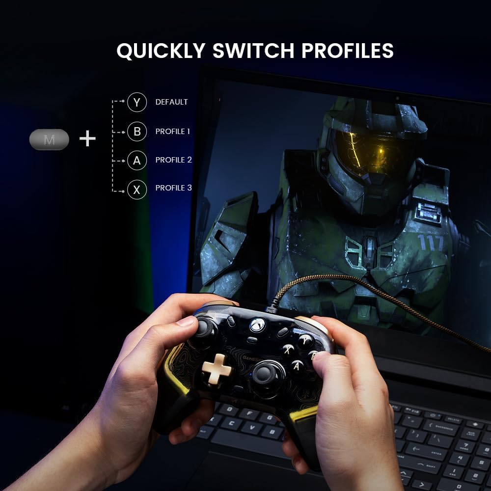 GameSir kaleid Flux Xbox Controller PC Controller Wired Skeleton Hall Effect Stick & Trigger with RG - AHW Store