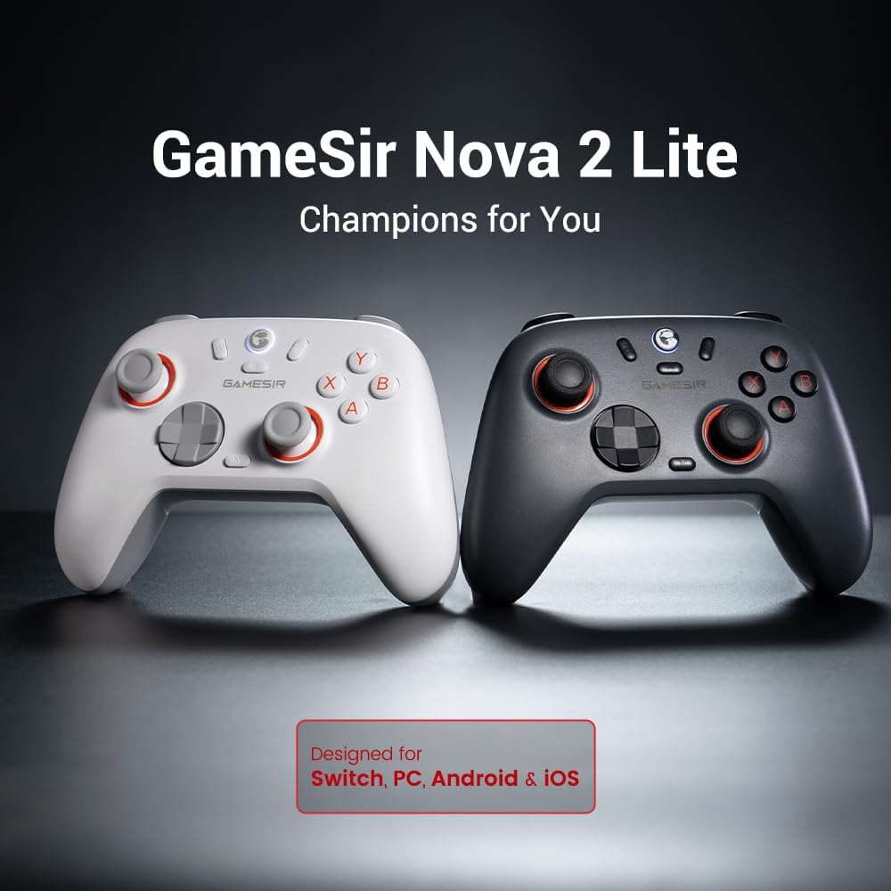 GameSir Nova 2 Lite Wireless Controller with Hall Effect Joysticks and Triggers, 2.4G and Wired 1000 - AHW Store