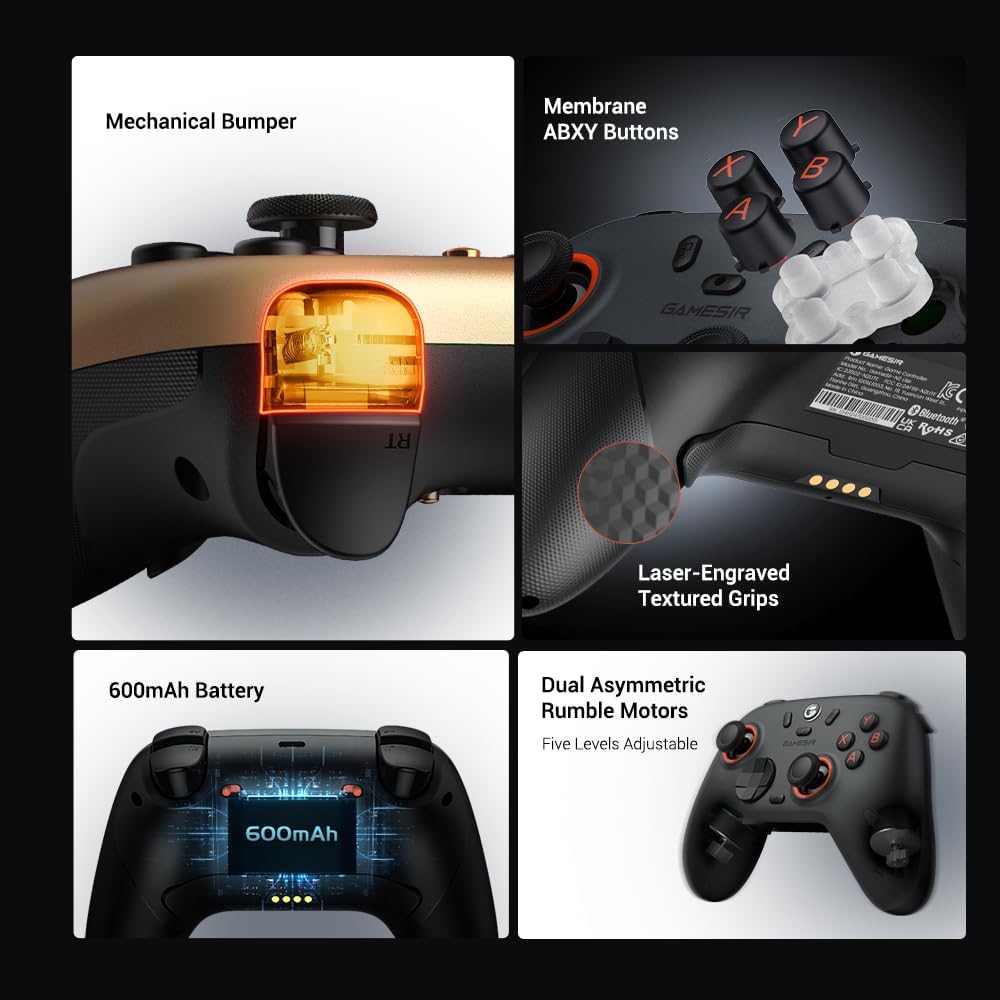 GameSir Nova 2 Lite Wireless Controller with Hall Effect Joysticks and Triggers, 2.4G and Wired 1000 - AHW Store
