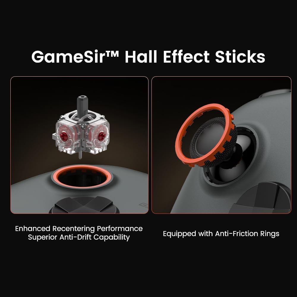 GameSir Nova 2 Lite Wireless Controller with Hall Effect Joysticks and Triggers, 2.4G and Wired 1000 - AHW Store