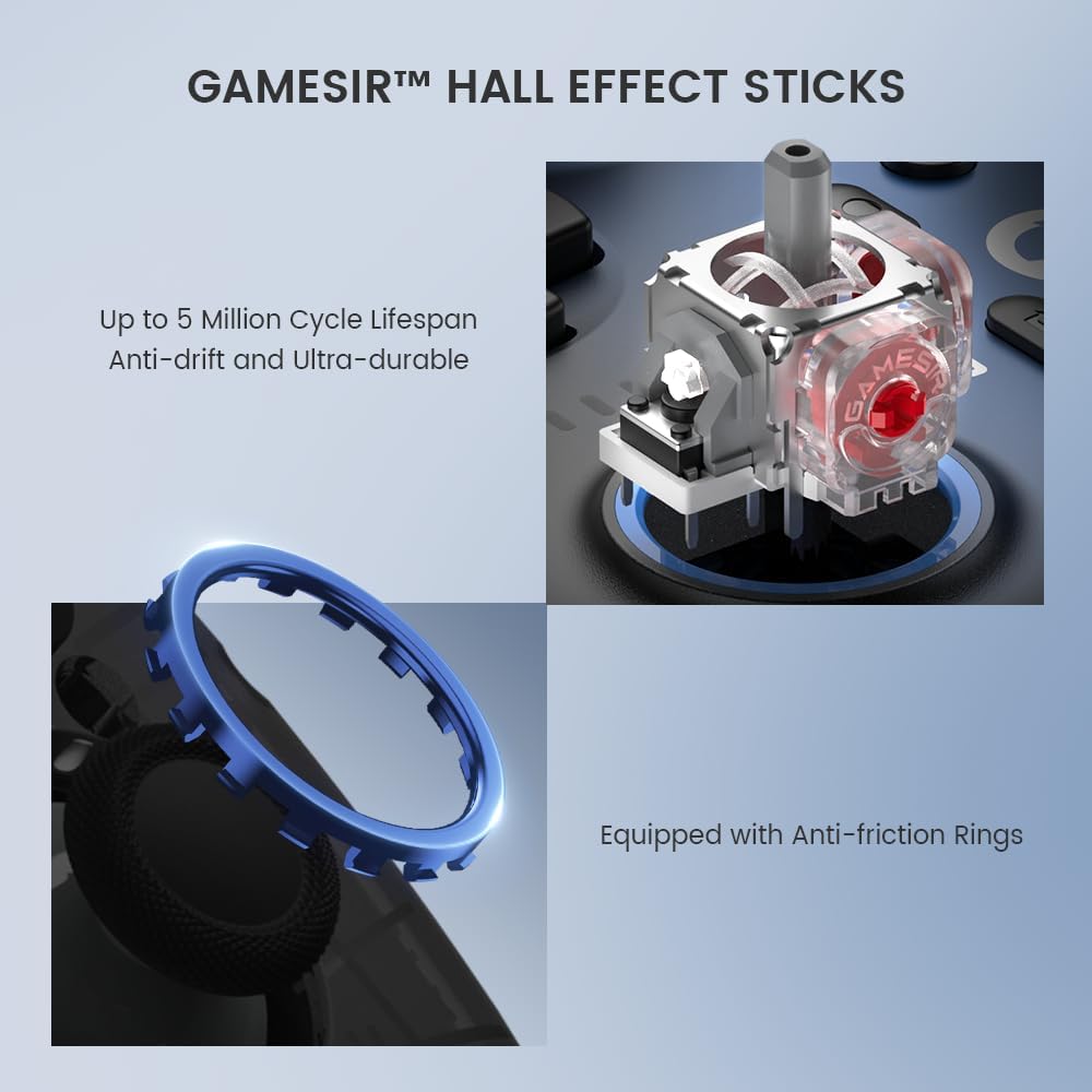 GameSir Super Nova Wireless 1000Hz Controller with Charging Station - Hall Effect Sticks, Adjustable - AHW Store