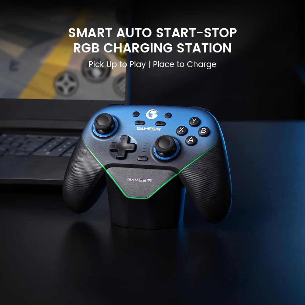 GameSir Super Nova Wireless 1000Hz Controller with Charging Station - Hall Effect Sticks, Adjustable - AHW Store