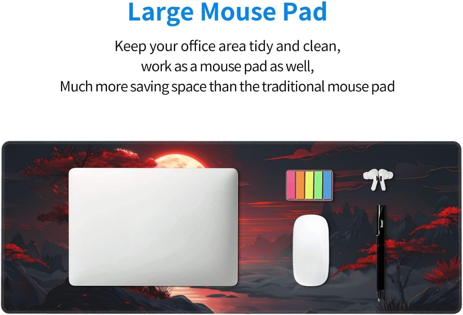 Gaming Mouse Pad 70x30cm Red Moon Canyon - AHW Store