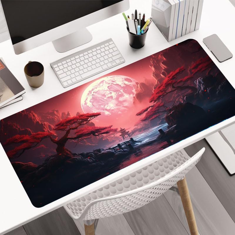 Gaming Mouse Pad Red Moon Canyon 30 × 70 cm - AHW Store