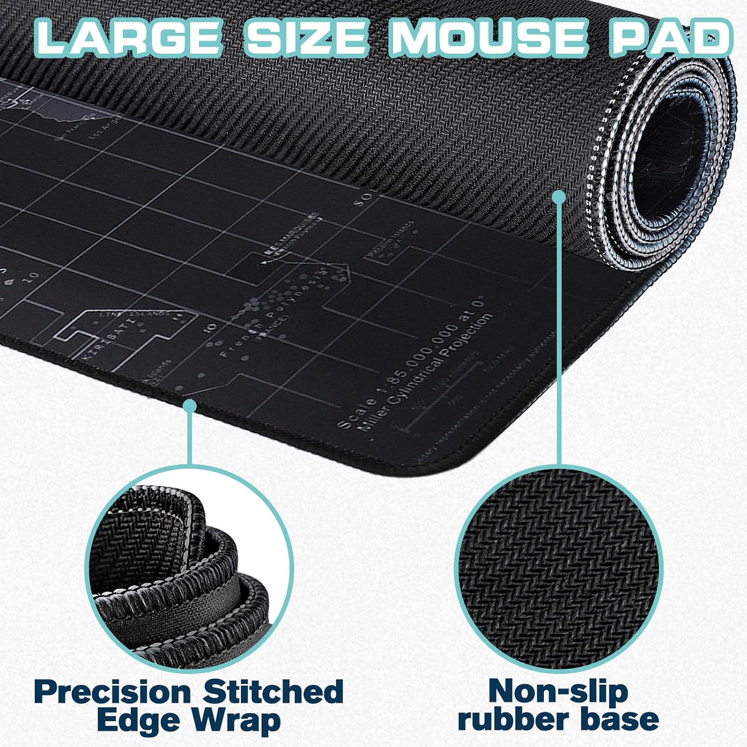 Gaming Mouse Pad - World Map Design - AHW Store