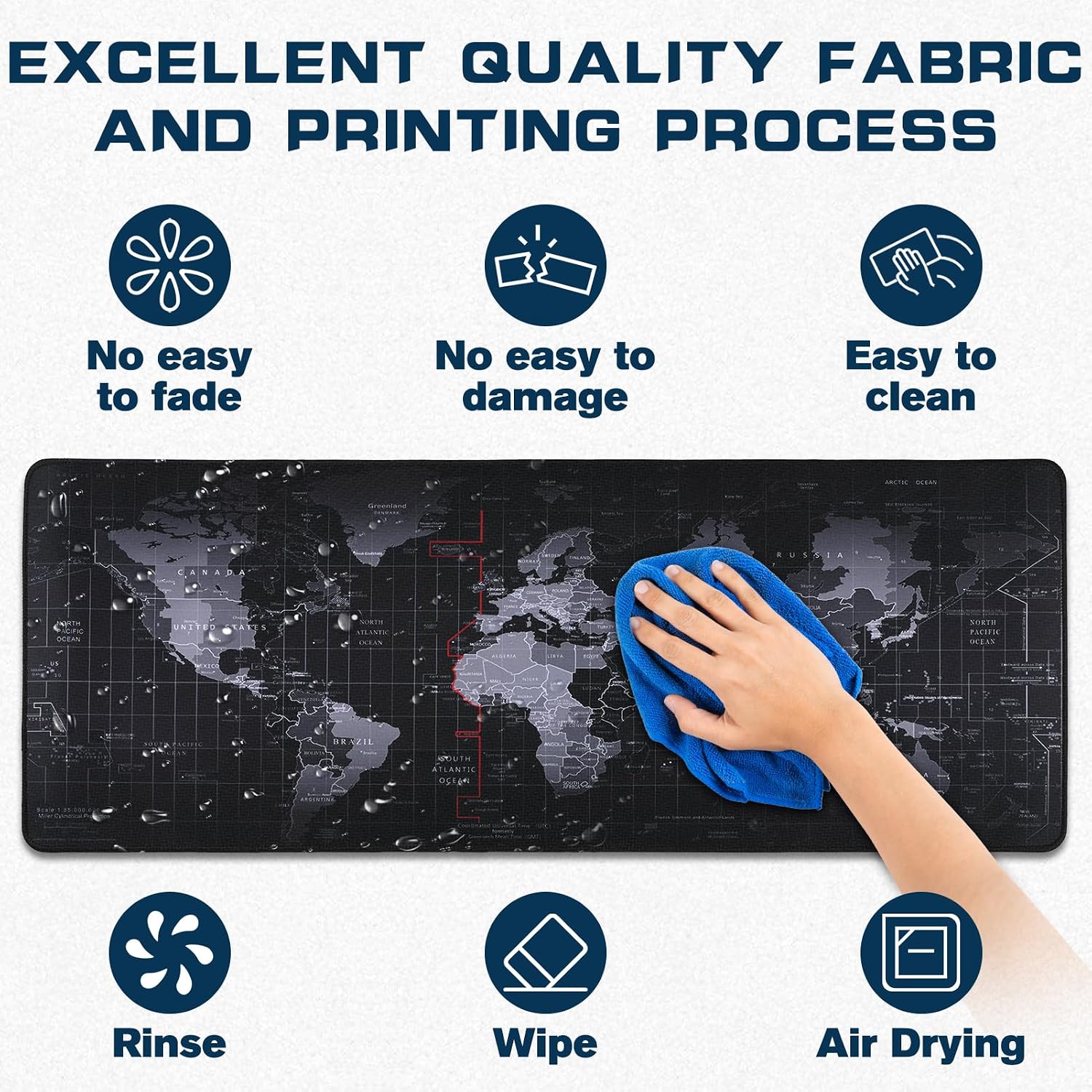 Gaming Mouse Pad - World Map Design - AHW Store