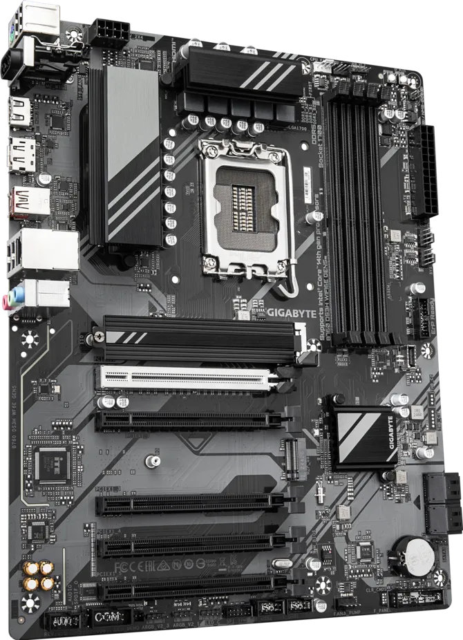 Gigabyte B760 DS3H WIFI6E GEN5 DDR5 LGA1700 ATX Motherboard Black