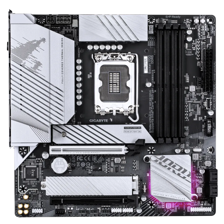 Gigabyte B760M AORUS ELITE WIFI6E GEN5 DDR5 LGA1700 ATX Motherboard Black