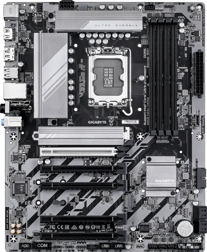 Gigabyte B860 DS3H DDR5 LGA 1851 WIFI6E Motherboard Black