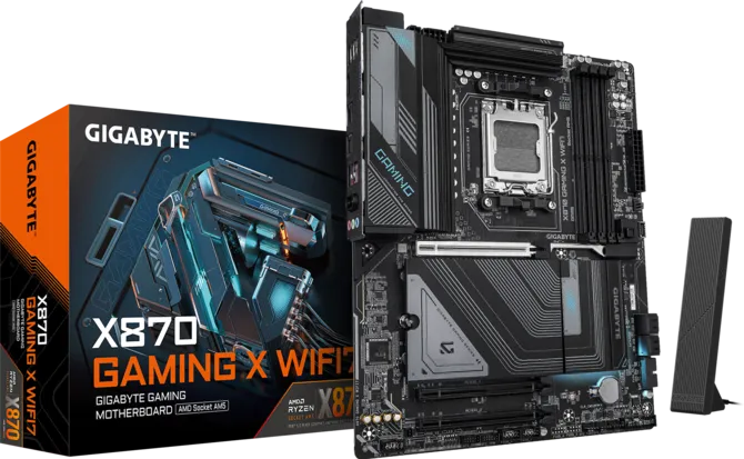 Gigabyte X870 GAMING X WIFI7 DDR5 AM5 ATX Motherboard Black