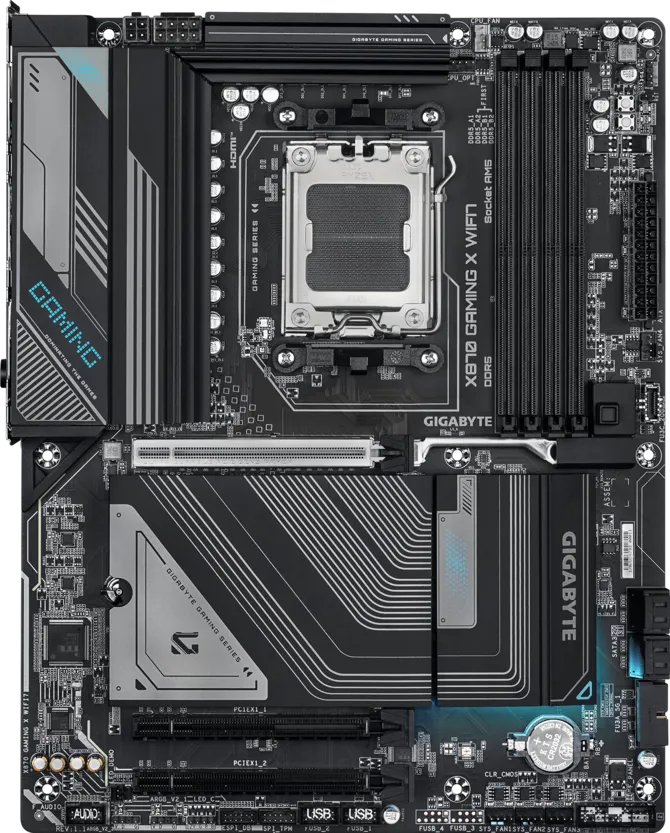 Gigabyte X870 GAMING X WIFI7 DDR5 AM5 ATX Motherboard Black